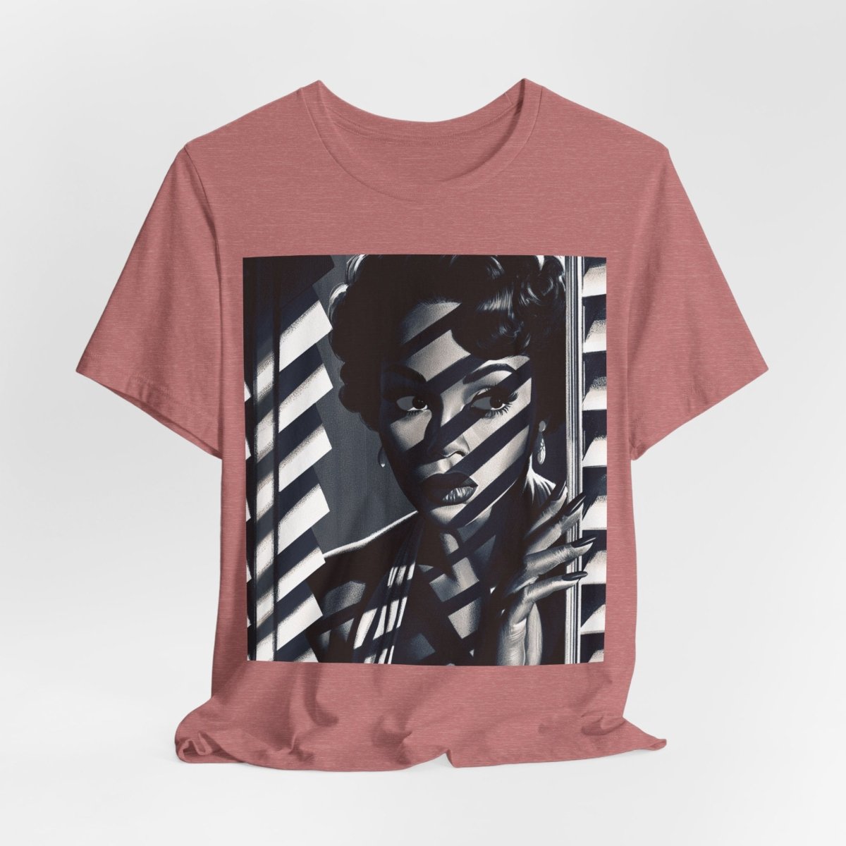 Film Noir Portrait T-Shirt - Afrocentric Art by The Trini Gee