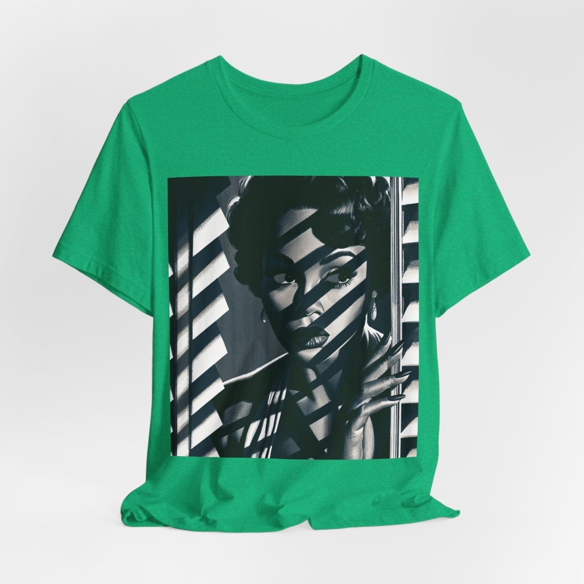 Film Noir Portrait T-Shirt - Afrocentric Art by The Trini Gee