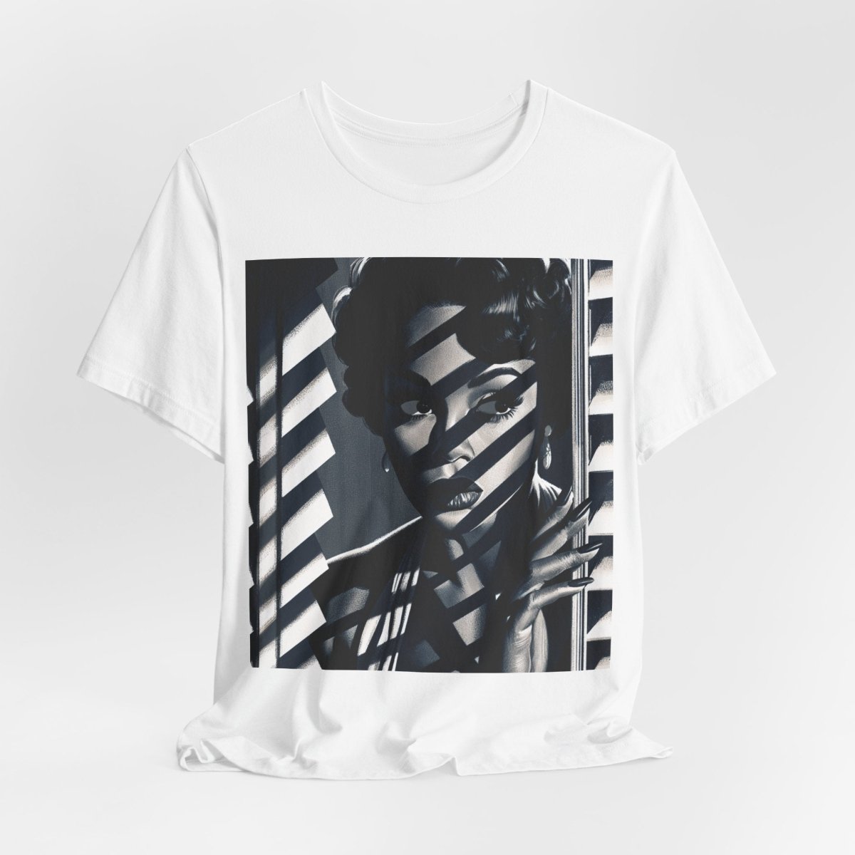 Film Noir Portrait T-Shirt - Afrocentric Art by The Trini Gee