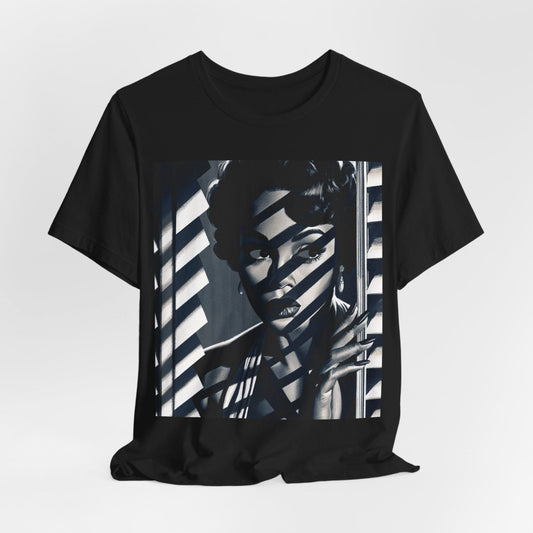Film Noir Portrait T-Shirt - Afrocentric Art by The Trini Gee