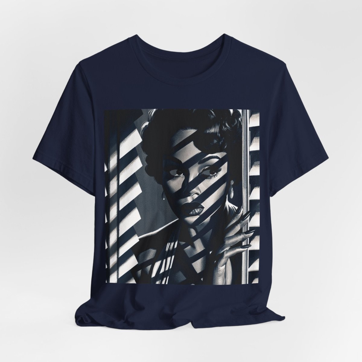 Film Noir Portrait T-Shirt - Afrocentric Art by The Trini Gee