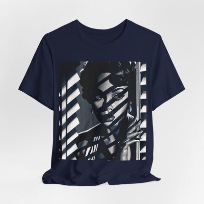 Film Noir Portrait T-Shirt - Afrocentric Art by The Trini Gee