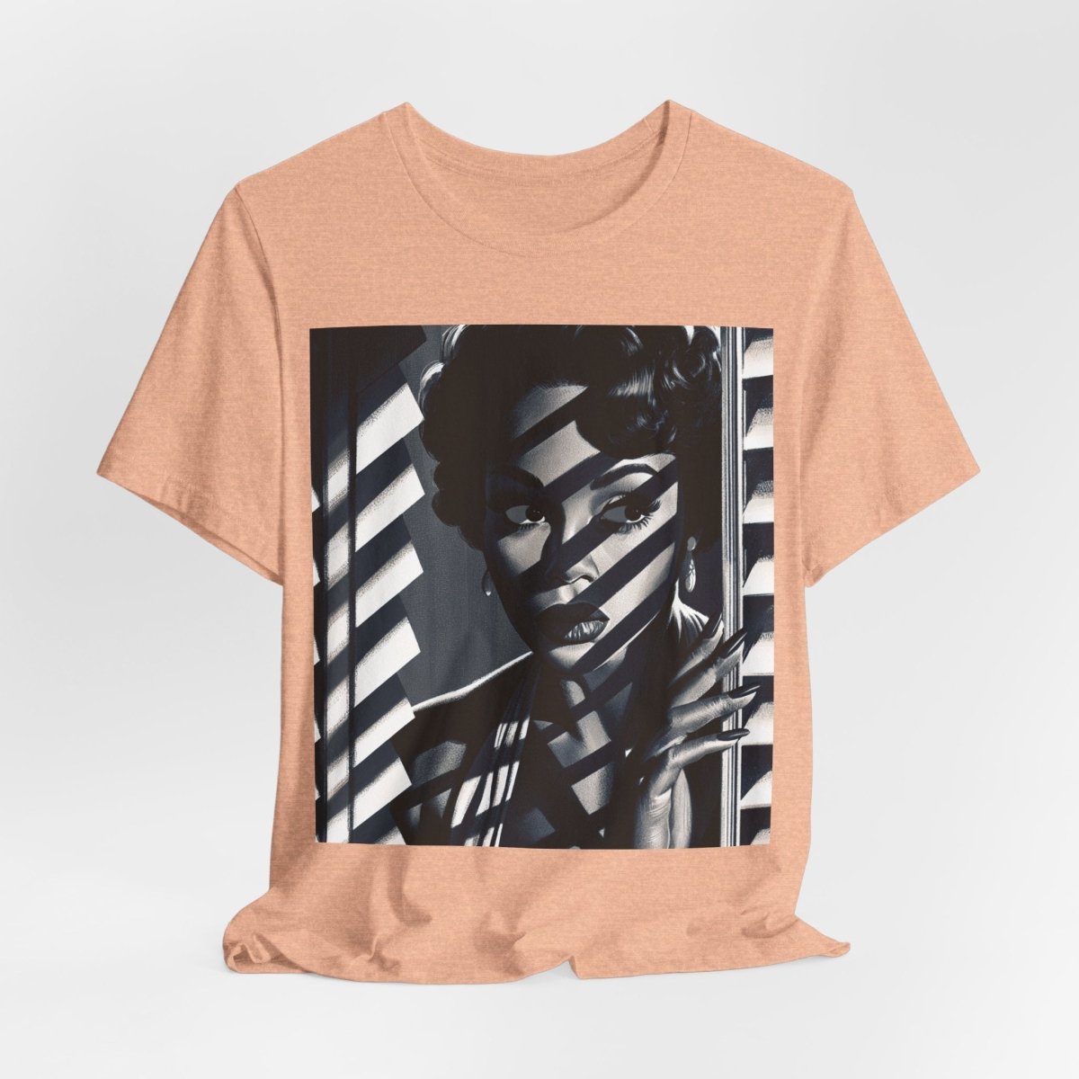 Film Noir Portrait T-Shirt - Afrocentric Art by The Trini Gee