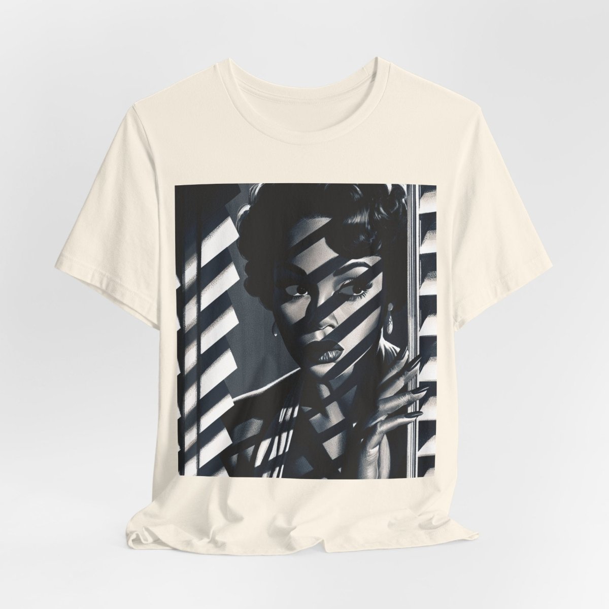 Film Noir Portrait T-Shirt - Afrocentric Art by The Trini Gee