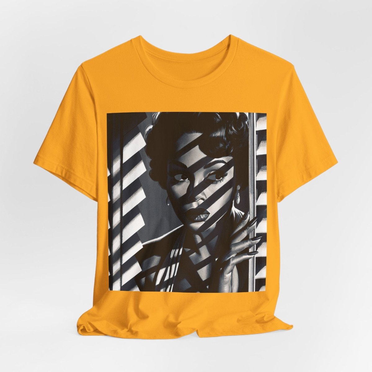 Film Noir Portrait T-Shirt - Afrocentric Art by The Trini Gee