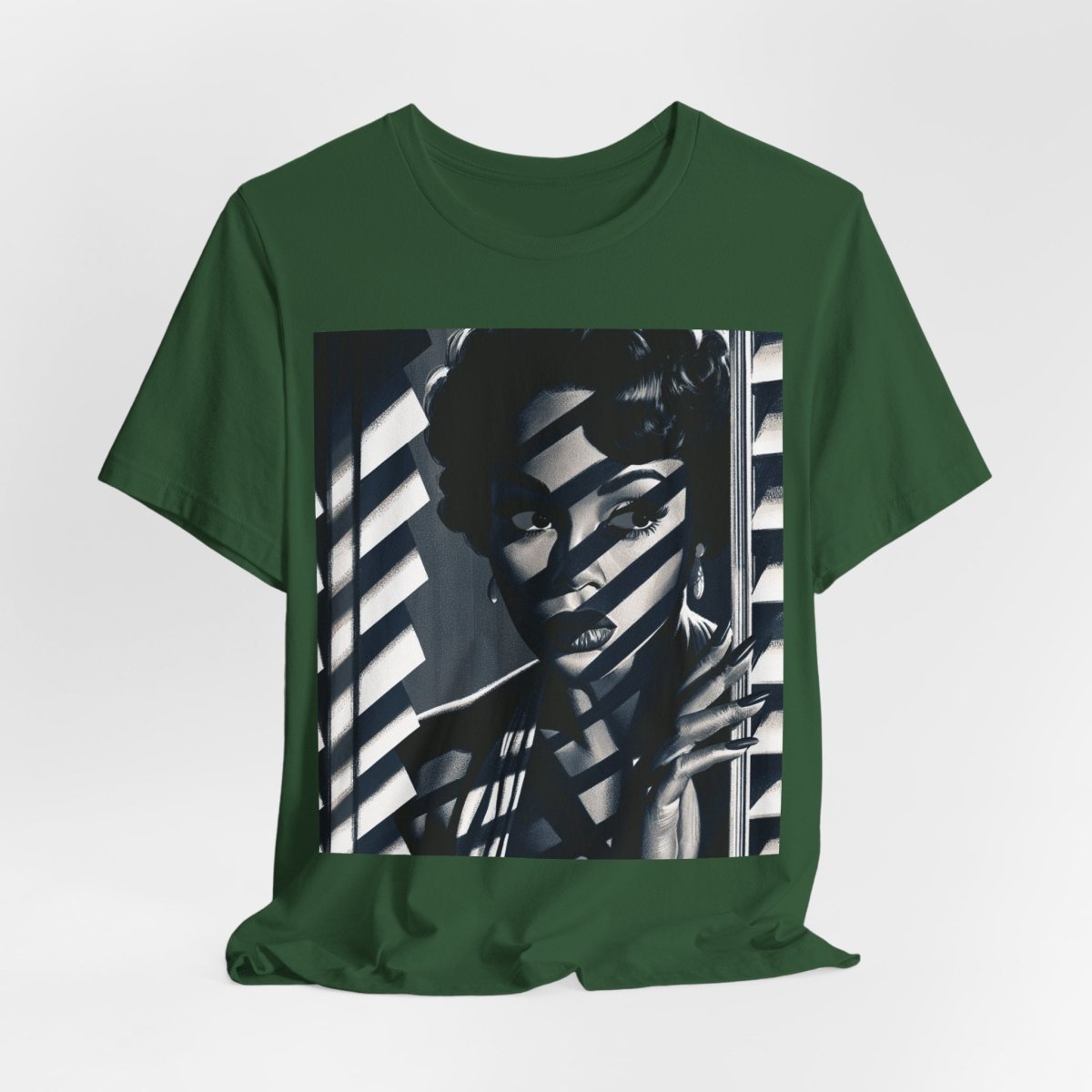Film Noir Portrait T-Shirt - Afrocentric Art by The Trini Gee