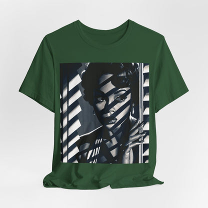 Film Noir Portrait T-Shirt - Afrocentric Art by The Trini Gee