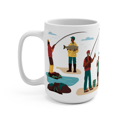 Fishing Mug - Afrocentric Art by The Trini Gee