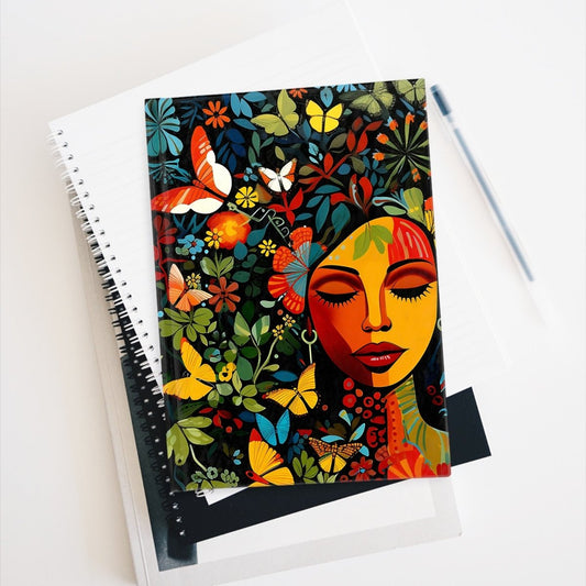 Floral Face Journal - Afrocentric Art by The Trini Gee