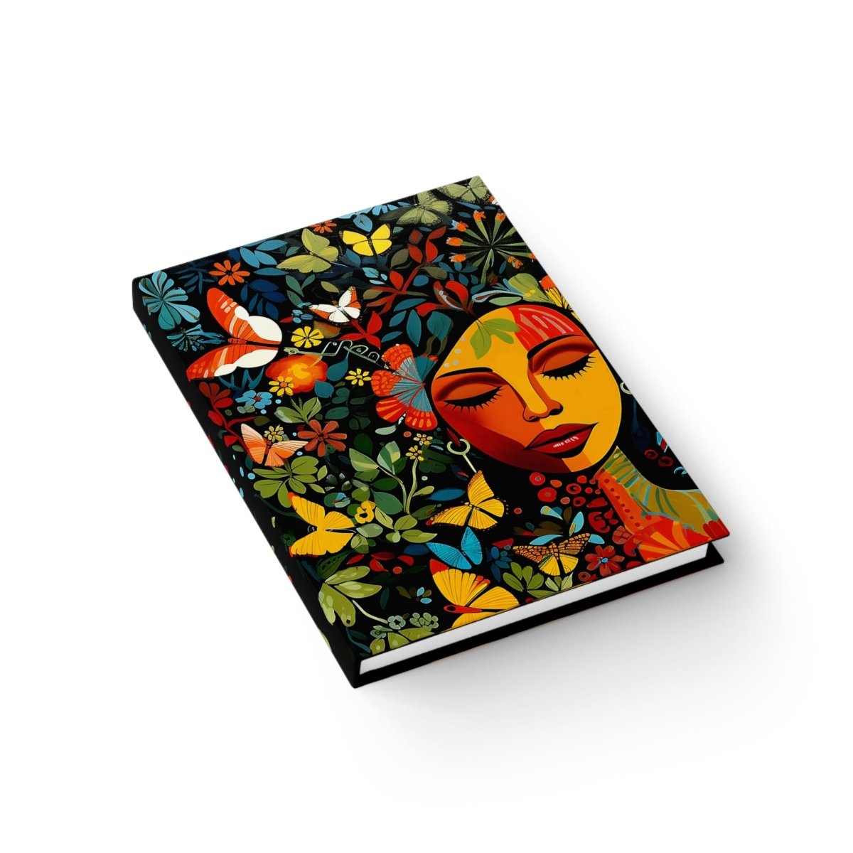 Floral Face Journal - Afrocentric Art by The Trini Gee