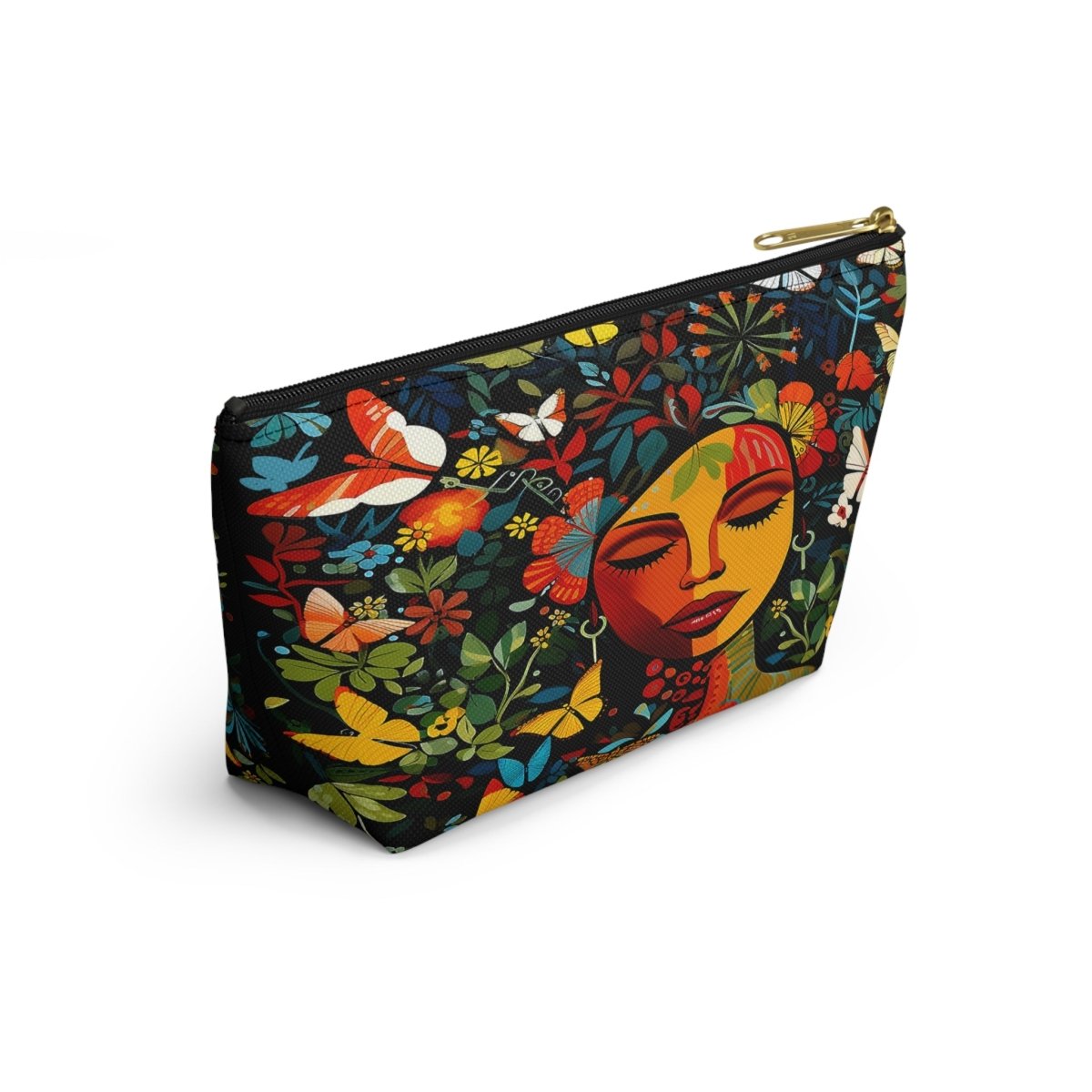 Floral Face T - bottom Pouch - Afrocentric Art by The Trini Gee