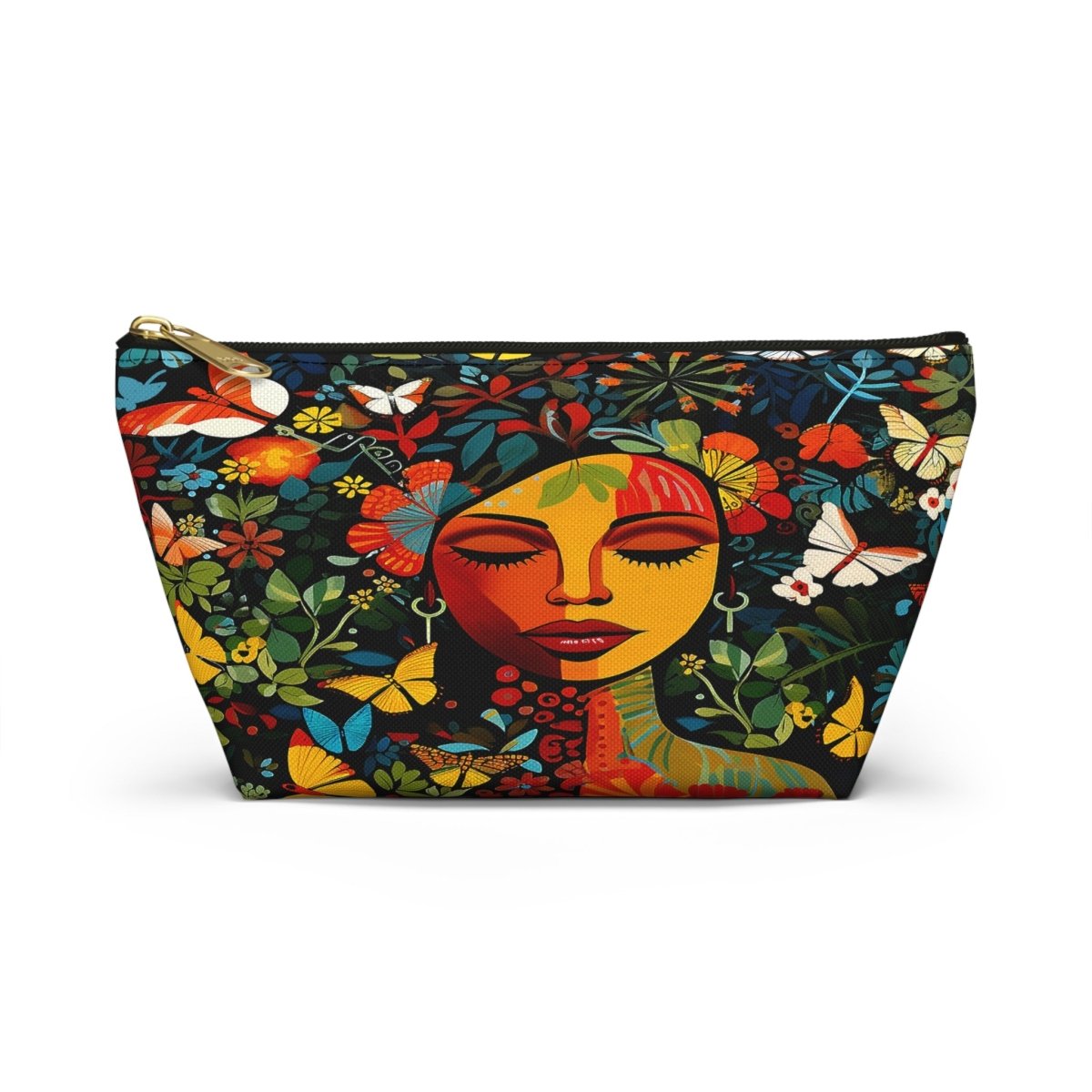 Floral Face T - bottom Pouch - Afrocentric Art by The Trini Gee