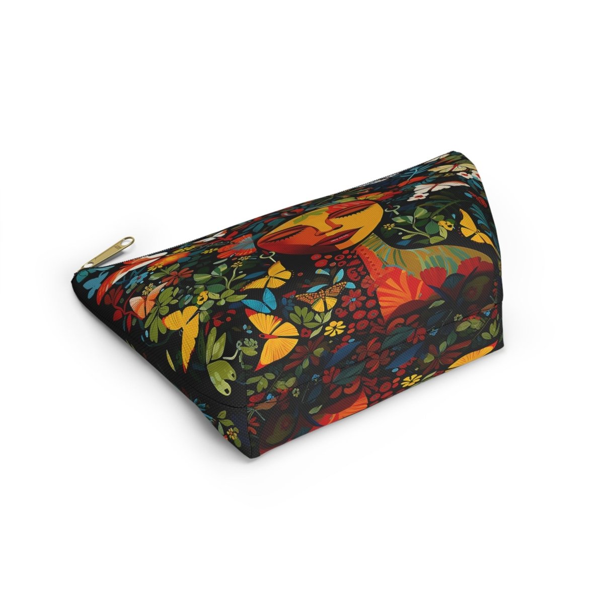Floral Face T - bottom Pouch - Afrocentric Art by The Trini Gee
