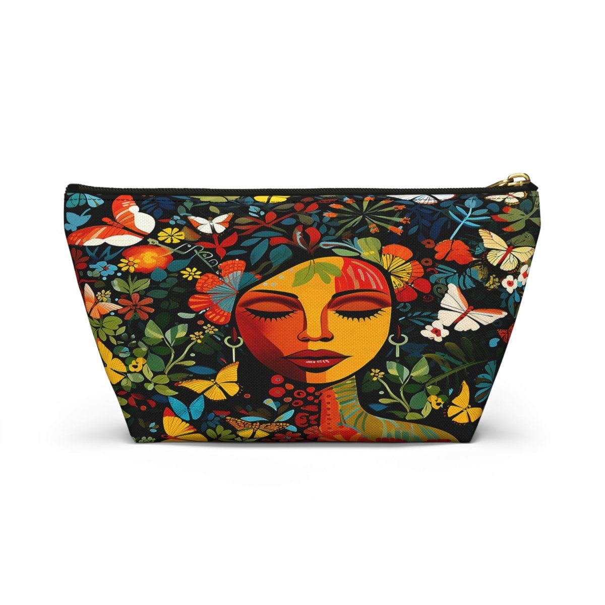 Floral Face T - bottom Pouch - Afrocentric Art by The Trini Gee