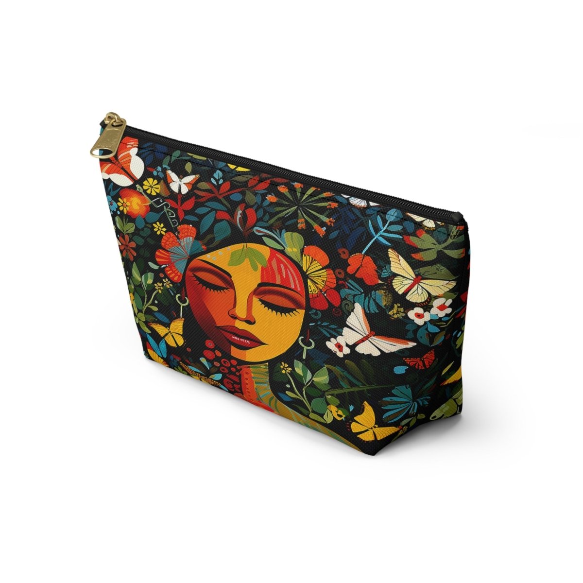 Floral Face T - bottom Pouch - Afrocentric Art by The Trini Gee