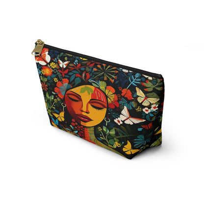 Floral Face T - bottom Pouch - Afrocentric Art by The Trini Gee
