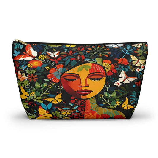 Floral Face T - bottom Pouch - Afrocentric Art by The Trini Gee