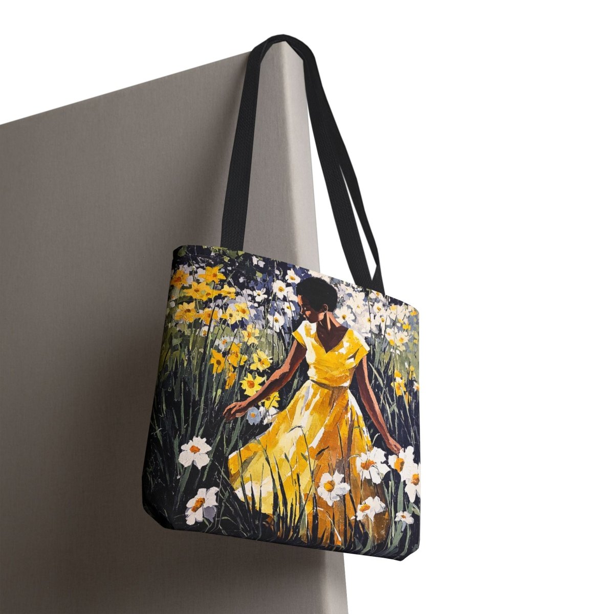 Floral Field Tote Bag - Afrocentric Art by The Trini Gee