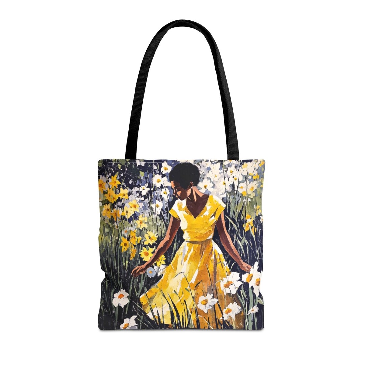 Floral Field Tote Bag - Afrocentric Art by The Trini Gee