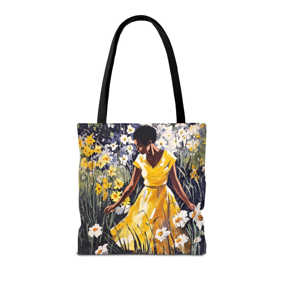 Floral Field Tote Bag - Afrocentric Art by The Trini Gee