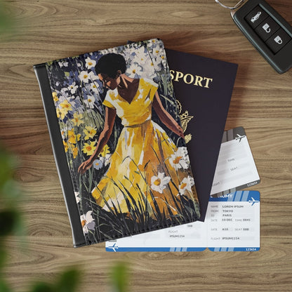 Floral Walk Passport Cover - Afrocentric Art by The Trini Gee