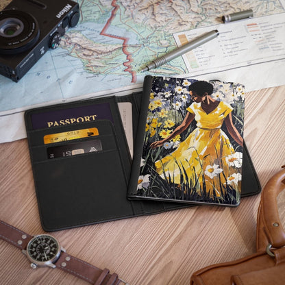 Floral Walk Passport Cover - Afrocentric Art by The Trini Gee