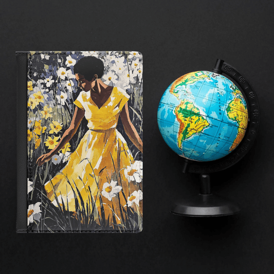 Floral Walk Passport Cover - Afrocentric Art by The Trini Gee