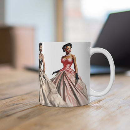 Formal Vintage Women Mug - Afrocentric Art by The Trini Gee