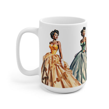 Formal Vintage Women Mug - Afrocentric Art by The Trini Gee
