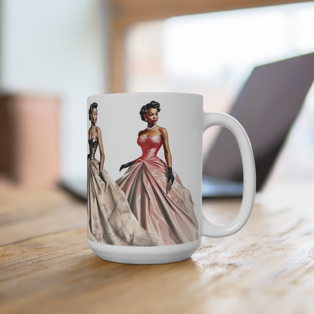 Formal Vintage Women Mug - Afrocentric Art by The Trini Gee