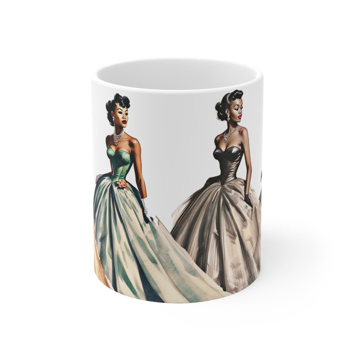 Formal Vintage Women Mug - Afrocentric Art by The Trini Gee