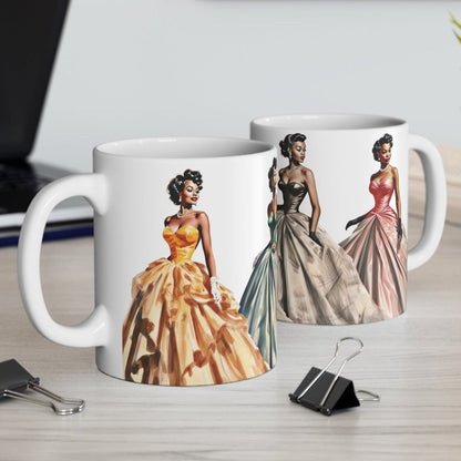 Formal Vintage Women Mug - Afrocentric Art by The Trini Gee