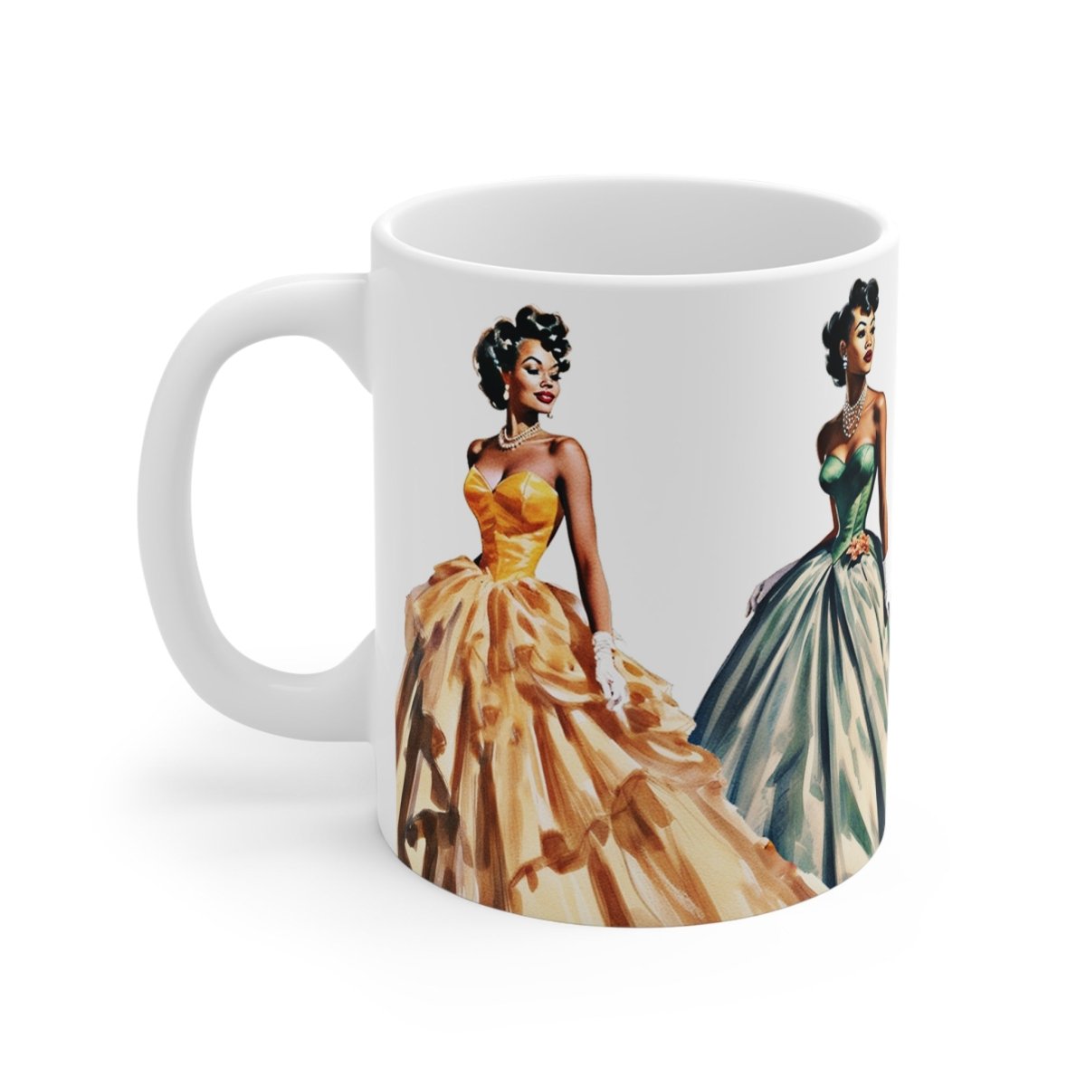 Formal Vintage Women Mug - Afrocentric Art by The Trini Gee