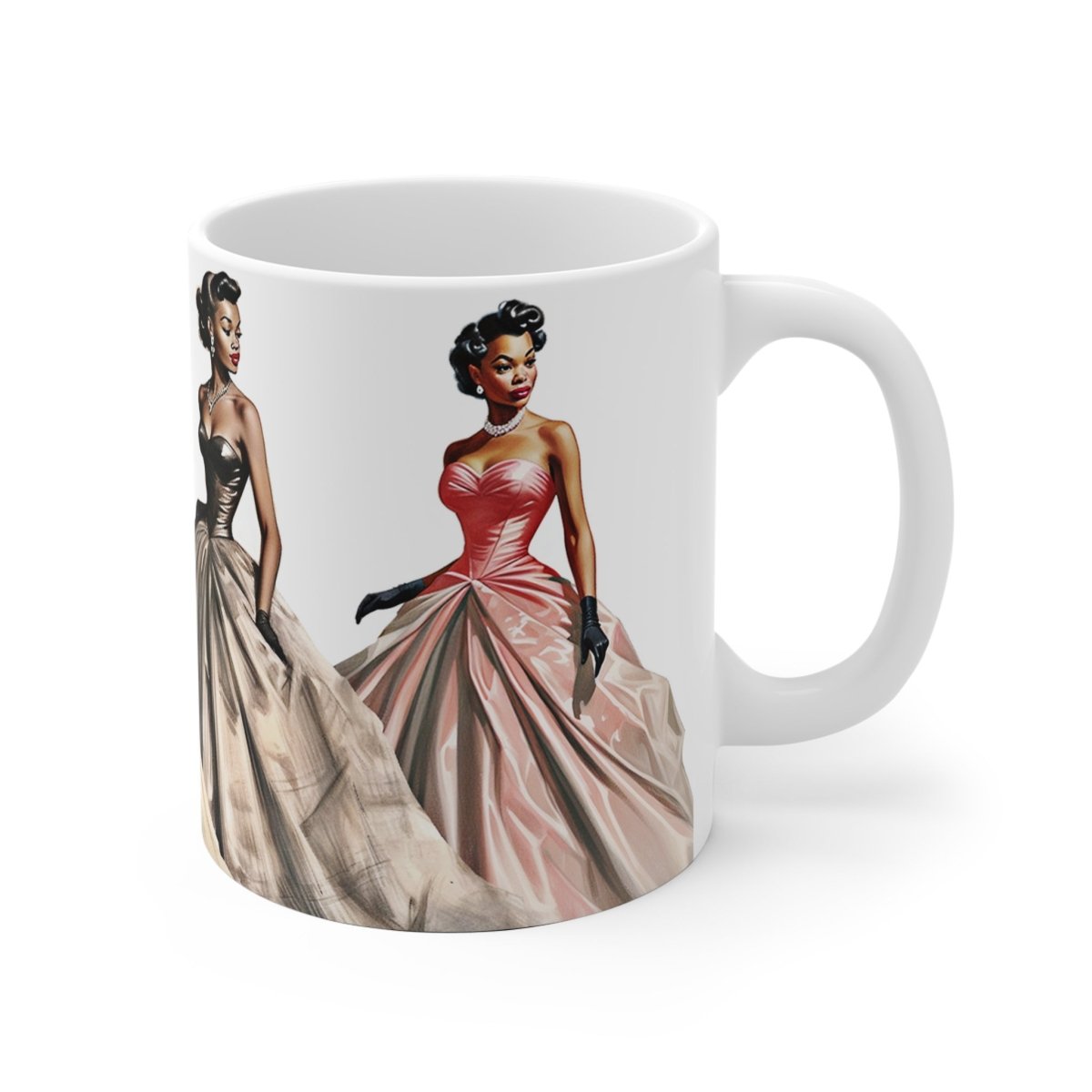 Formal Vintage Women Mug - Afrocentric Art by The Trini Gee