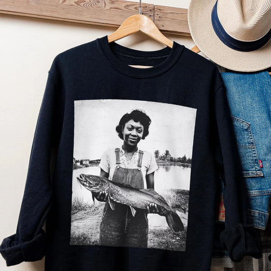 Freshwater Catch Sweatshirt - Afrocentric Art by The Trini Gee