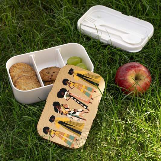 Fro Girls Bento Box - Afrocentric Art by The Trini Gee