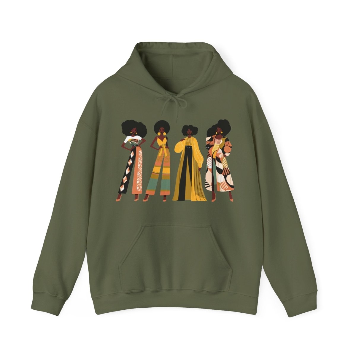 Fro Girls Hoodie - Afrocentric Art by The Trini Gee