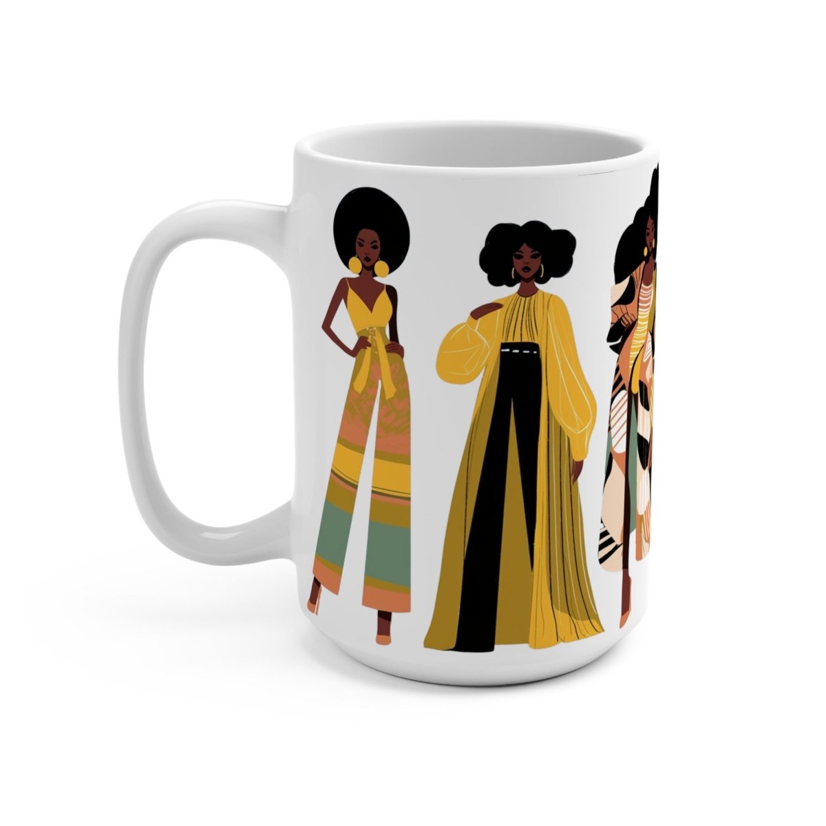 Fro Girls Mug - Afrocentric Art by The Trini Gee