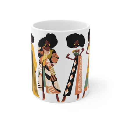 Fro Girls Mug - Afrocentric Art by The Trini Gee