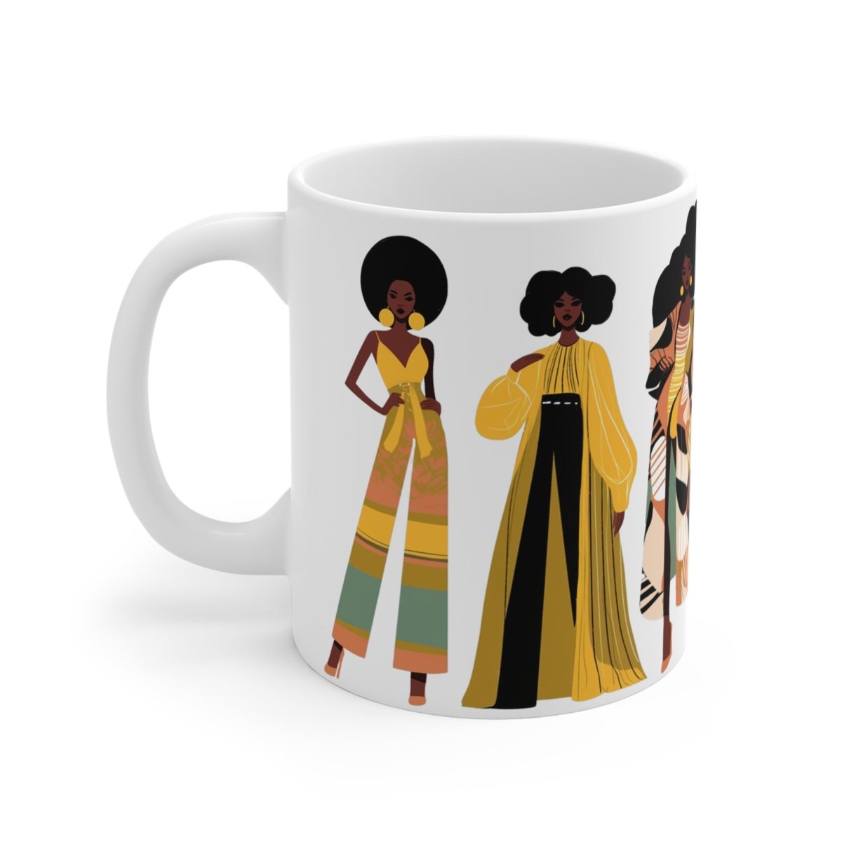 Fro Girls Mug - Afrocentric Art by The Trini Gee