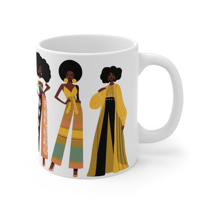 Fro Girls Mug - Afrocentric Art by The Trini Gee