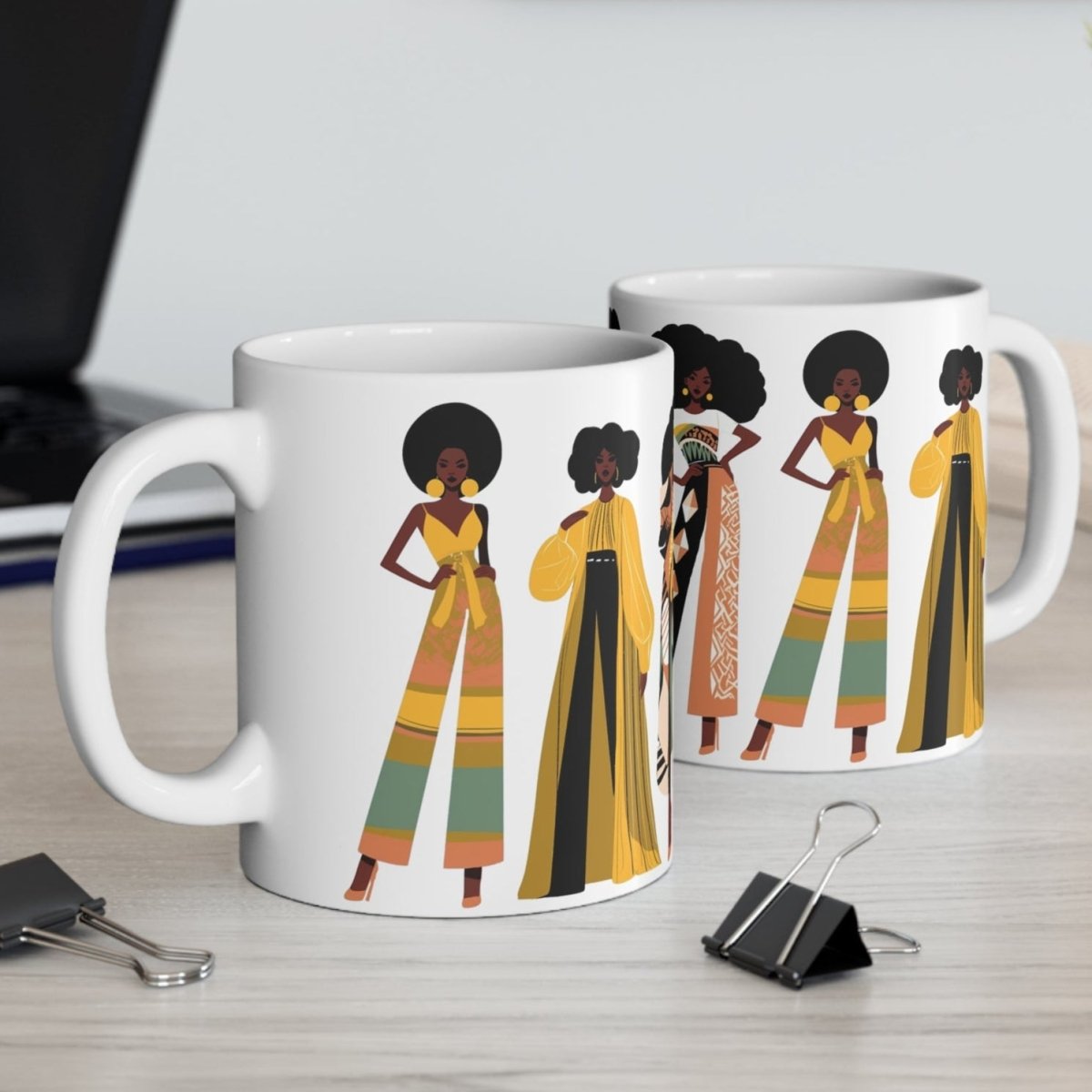Fro Girls Mug - Afrocentric Art by The Trini Gee