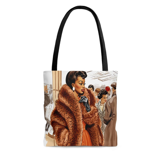 Fur Elegance Tote Bag - Afrocentric Art by The Trini Gee