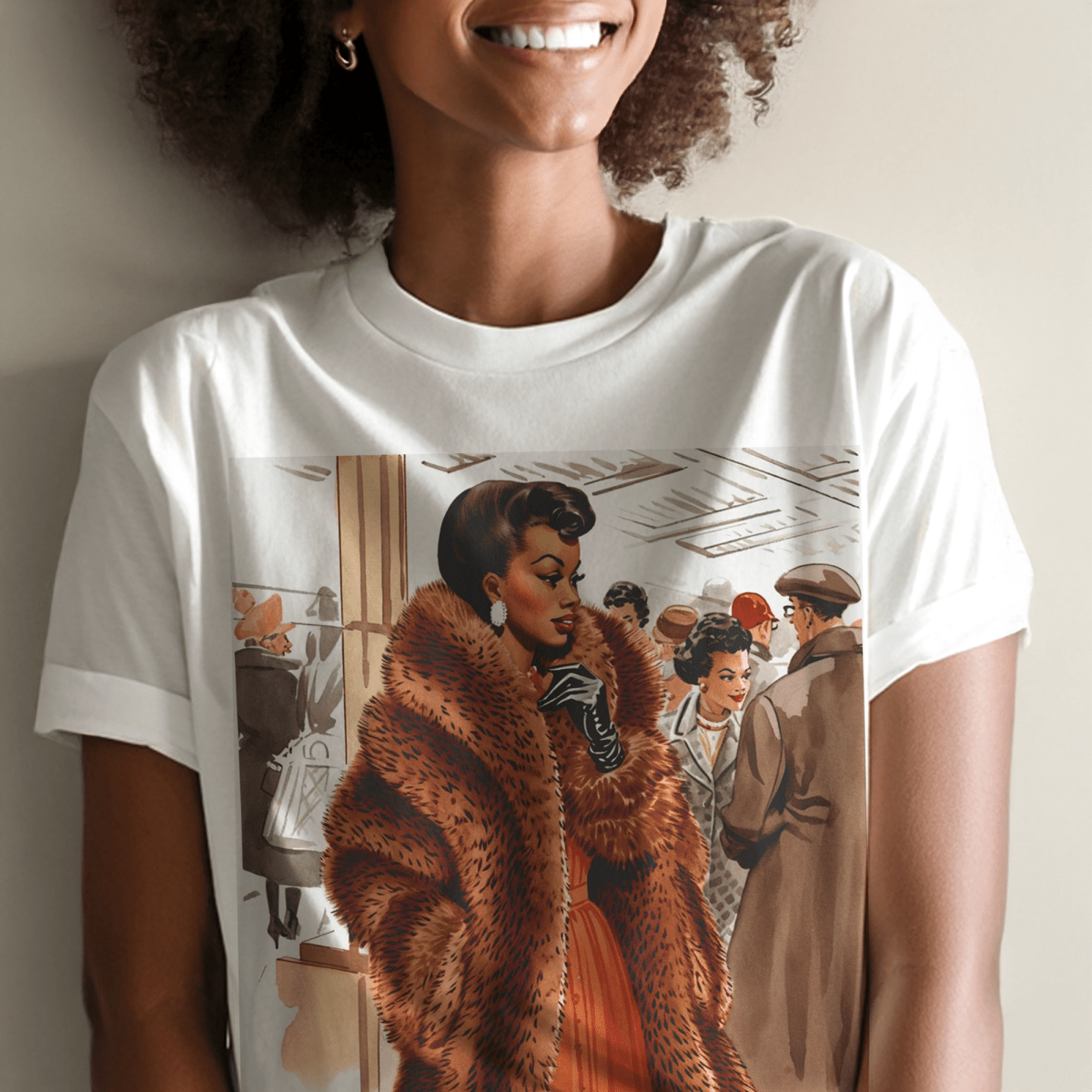 Fur Glamour Shirt - Afrocentric Art by The Trini Gee