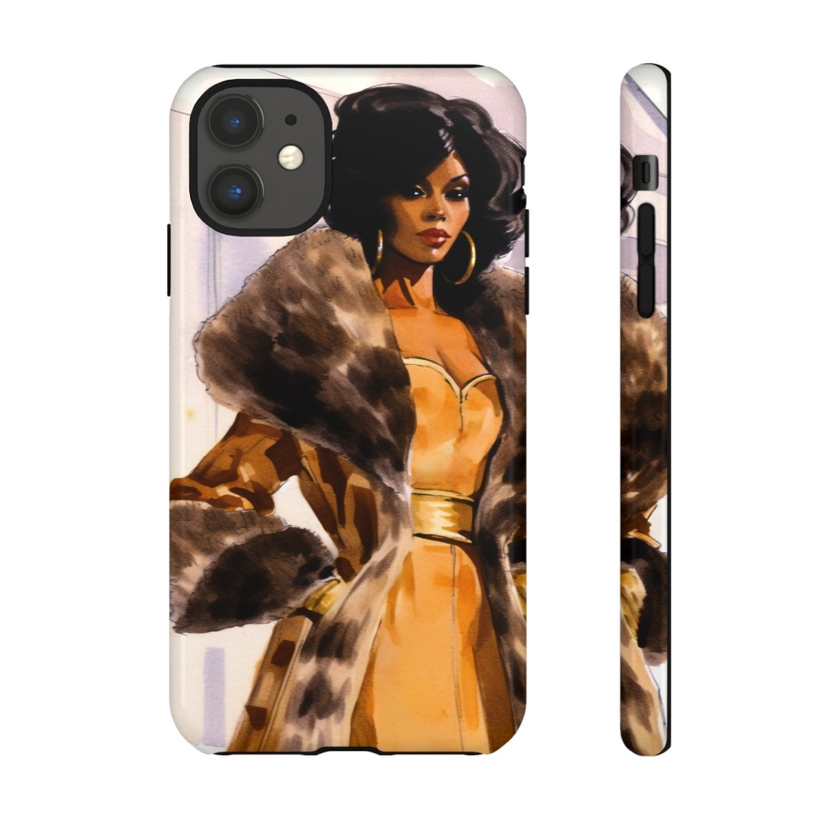 Fur Style Phone Case - Afrocentric Art by The Trini Gee