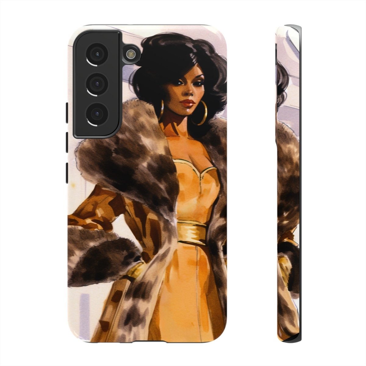 Fur Style Phone Case - Afrocentric Art by The Trini Gee