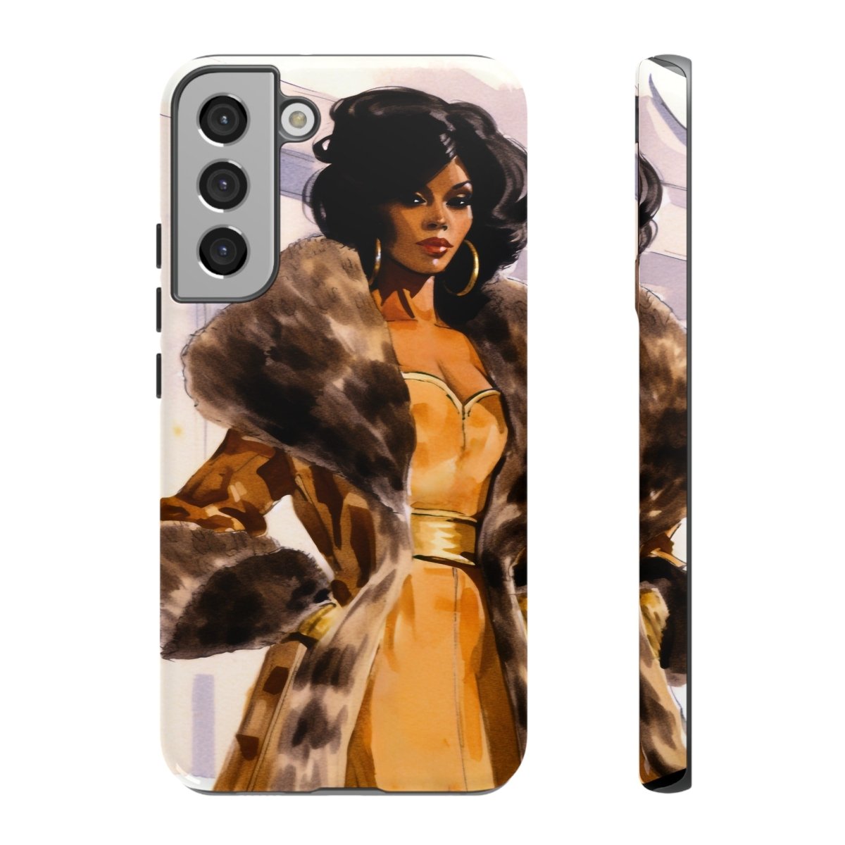 Fur Style Phone Case - Afrocentric Art by The Trini Gee