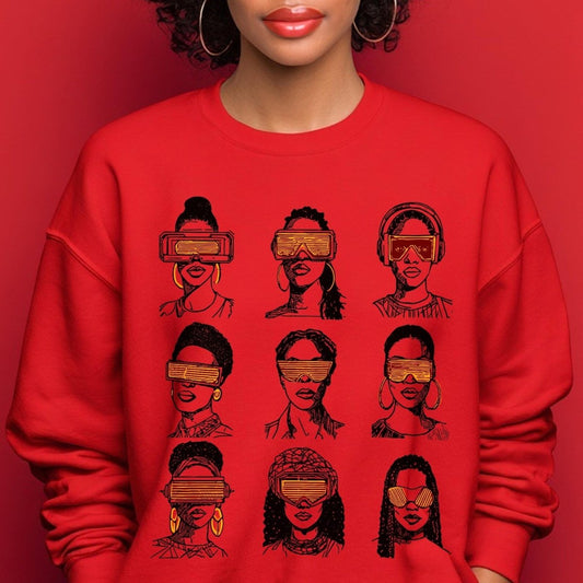 Future Shades Sweatshirt - Afrocentric Art by The Trini Gee
