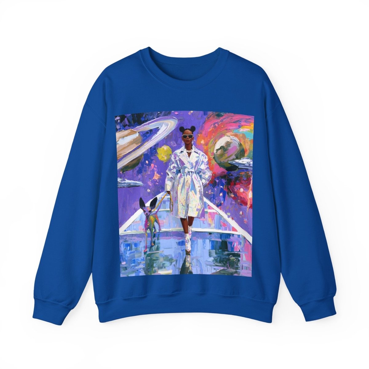 Futuristic Galaxy Sweatshirt - Afrocentric Art by The Trini Gee