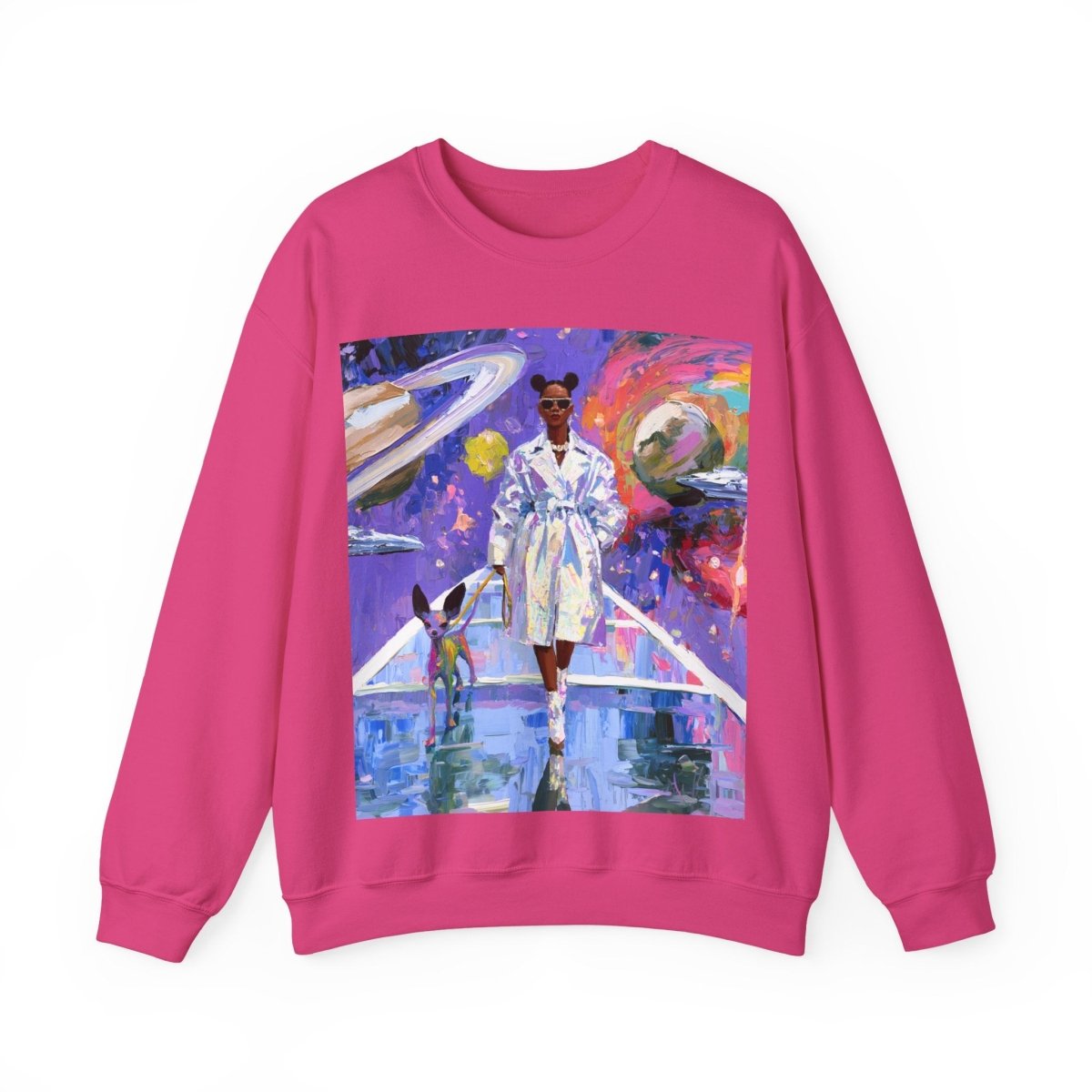 Futuristic Galaxy Sweatshirt - Afrocentric Art by The Trini Gee